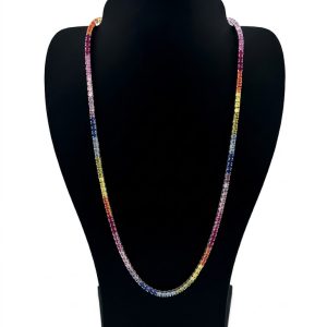 שרשרת טניס Rainbow 925